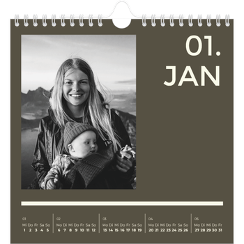 Fotokalender Quadratisch — Modern und kräftig