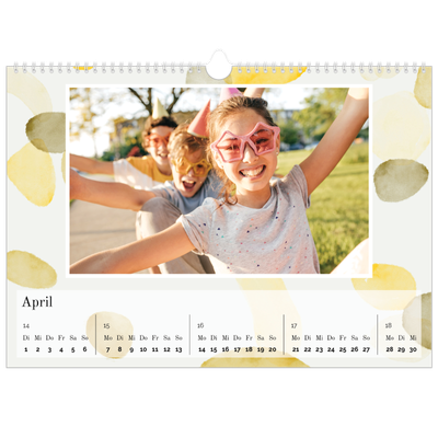 Fotokalender A3 — Wasserfarbentupfer [April]