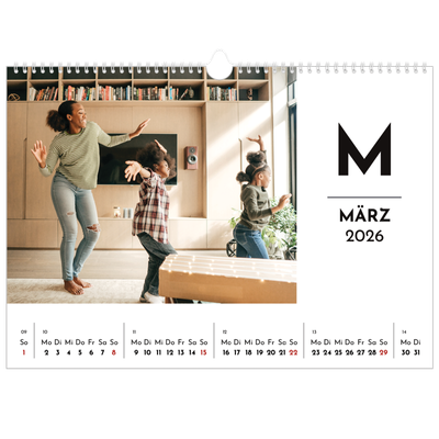 Fotokalender A3 — Buchstaben im Fokus [Marsch]