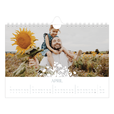 Fotokalender A5 — Blumenmotiv [April]