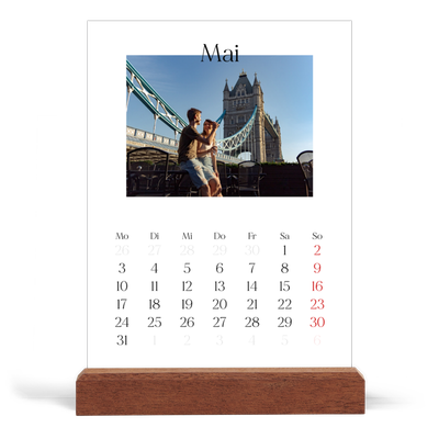 Tischkalender mit Holzfuß Hochformat  — Mein Reisebericht [deckblatt]