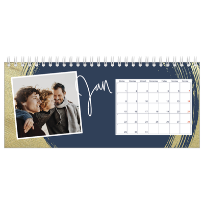 Tischkalender — Goldene Pinselstriche [Januar]
