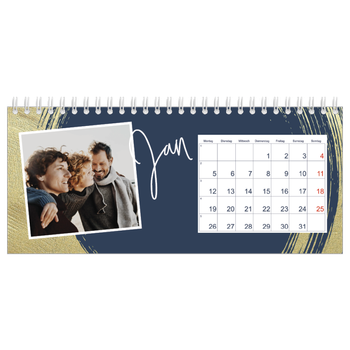 Tischkalender — Goldene Pinselstriche