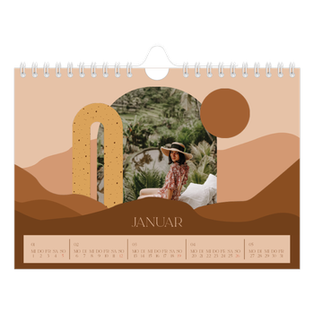 Fotokalender A5 — Berge in neutralen Farbtönen