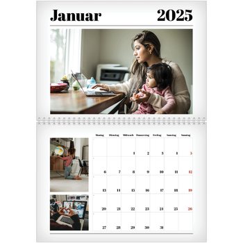 Fotokalender A4 doppelt — Zeitschriften-Stil