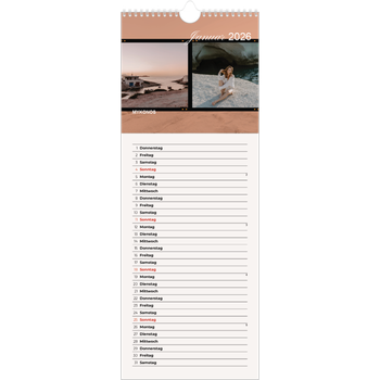 Küchenkalender (15 x 40 cm) — Wanderlust