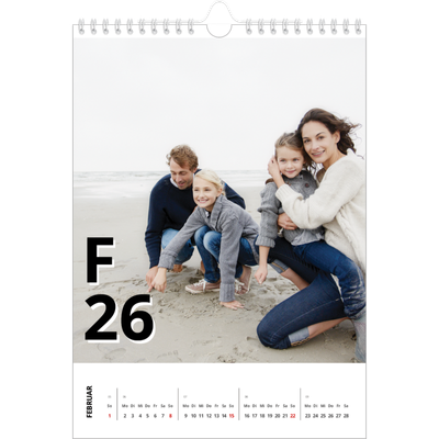 Fotokalender A4 (20 x 30 cm) — Große Zeichen [Februar]