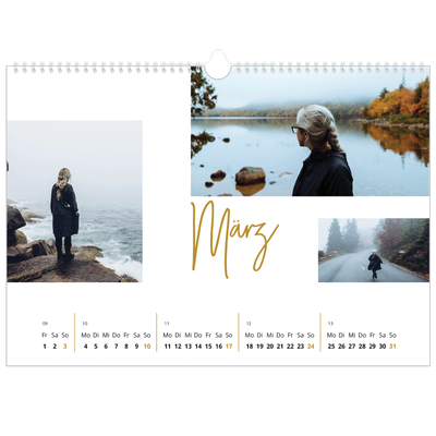 Fotokalender A3 — Goldstift [Marsch]