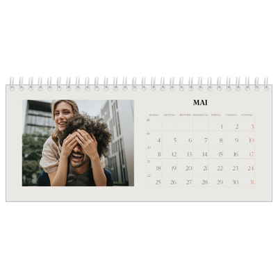 Tischkalender — Schlicht in Creme [deckblatt]