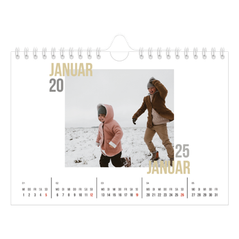 Fotokalender A5 — Doppelter Text