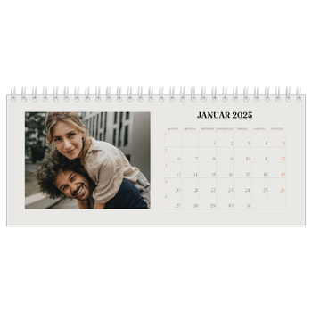 Tischkalender — Schlicht in Creme