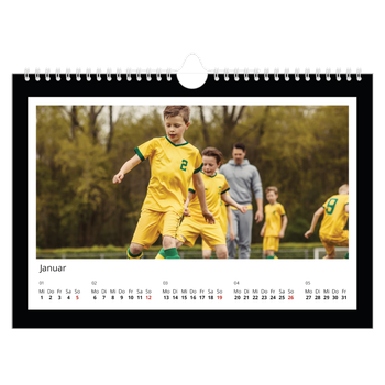 Fotokalender A4 — Schwarzer Rahmen