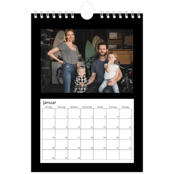 Fotokalender A5 — Schwarzer Rand oben