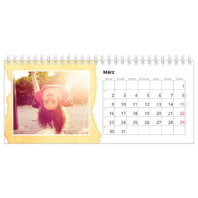 Tischkalender — Wasserfarben Hintergründe [Marsch]