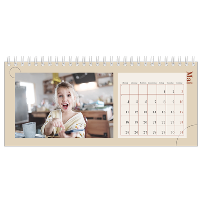 Tischkalender — Assymetrischer Text [deckblatt]