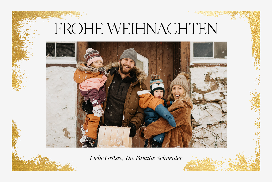 Fotokarten — Verschneit und golden