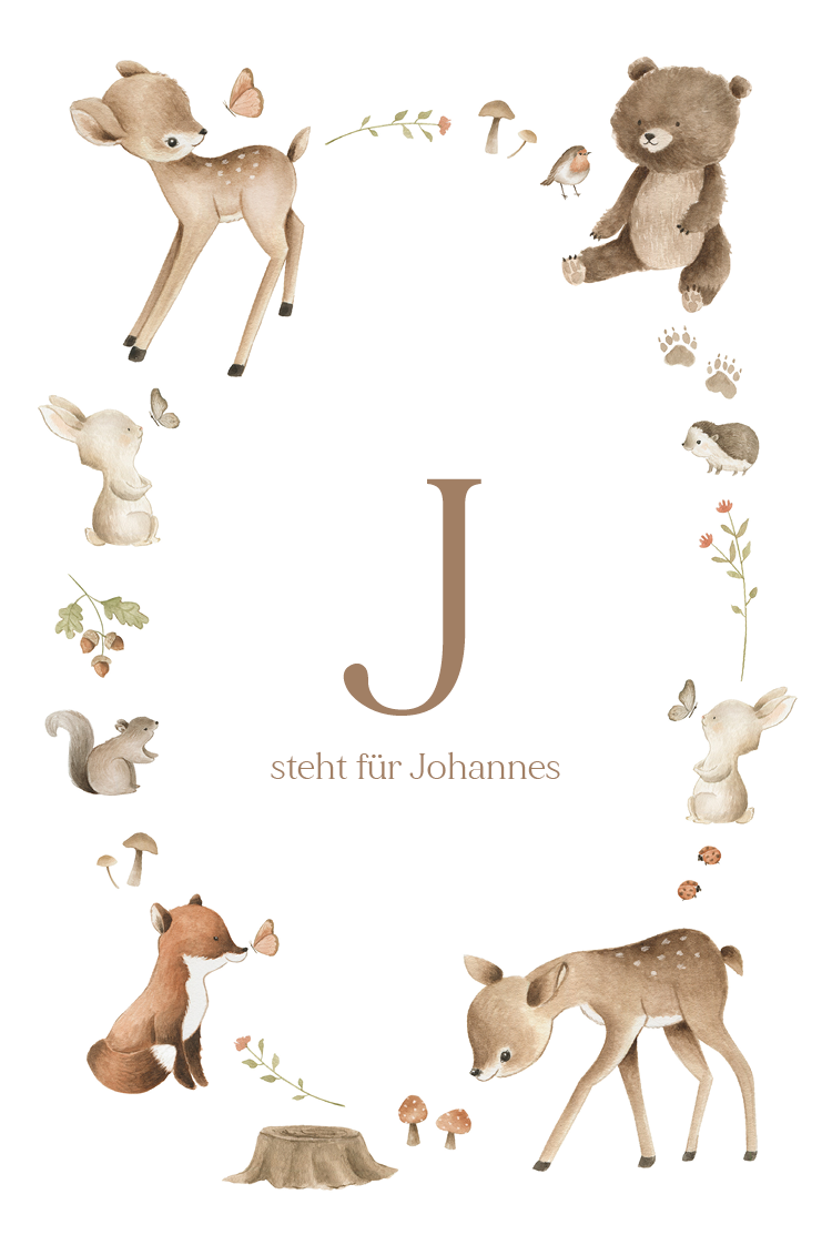 Einladungskarten — Zauberhafte Waldfreunde