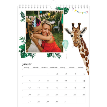Fotokalender A4 — Wasserfarbentiere