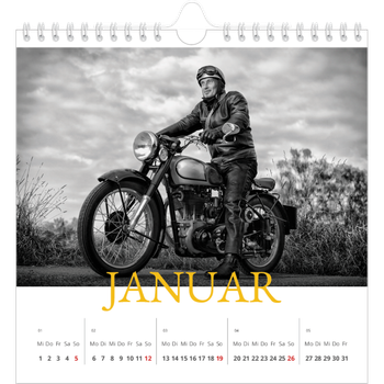 Fotokalender Quadratisch — Historischer Stil