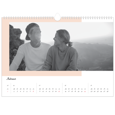 Fotokalender A3 — Farbige Rahmen [Februar]
