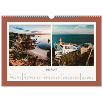 Fotokalender A3 — Klassische Farben
