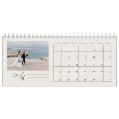 Tischkalender — Blühende Initialen [Januar]