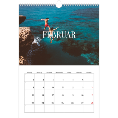 A3 Jahreskalender — Endloses Entfliehen [Februar]