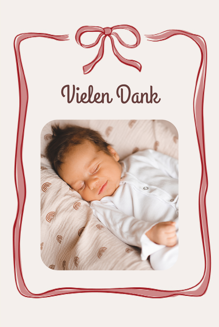 Dankeskarten — In Schleifen gehüllt