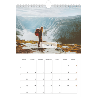 Fotokalender A4 (20 x 30 cm) — Klassischer Kalender [Februar]