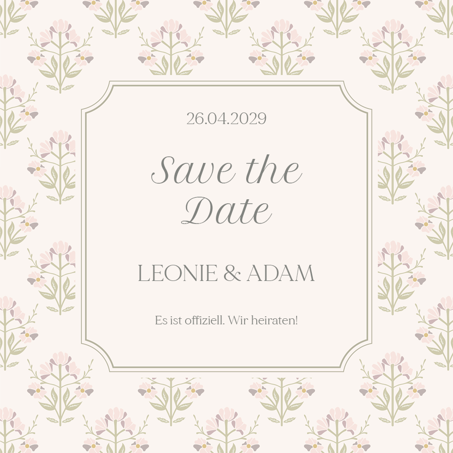 Save the date — Vintage-Blüten