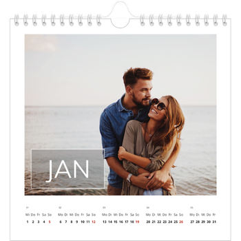 Fotokalender Quadratisch — Datumsfeld-Overlay