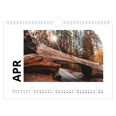 Fotokalender A4 — Datum groß [April]