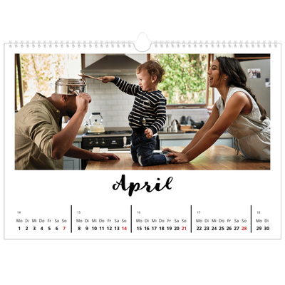 Fotokalender A3 — Handgeschrieben [April]