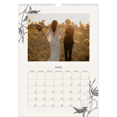 A3 Jahreskalender — Tinte und Efeu [April]