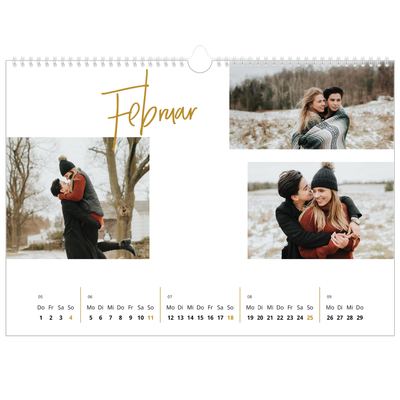 Fotokalender A3 — Goldstift [Februar]