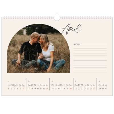 Fotokalender A3 — Erinnerungsbogen [April]