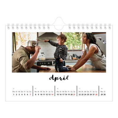 Fotokalender A5 — Handgeschrieben [April]