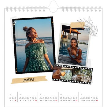 Fotokalender Quadratisch — Scrapbook-Flair