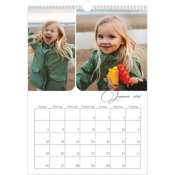 Fotokalender A3 — Schrift und Schnappschüsse