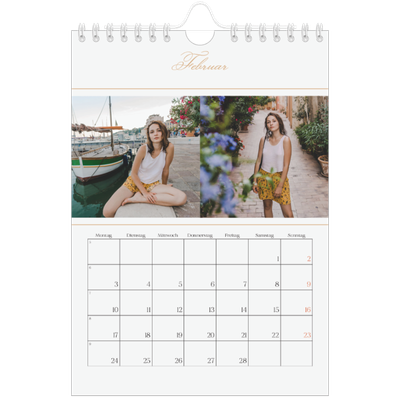 Fotokalender A5 — Goldschrift Banner [Februar]