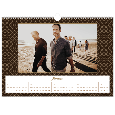 Fotokalender A3 — Vintage Schwarz-Weiß [Januar]