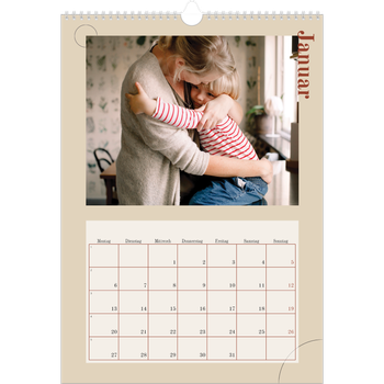 Fotokalender A3 — Assymetrischer Text