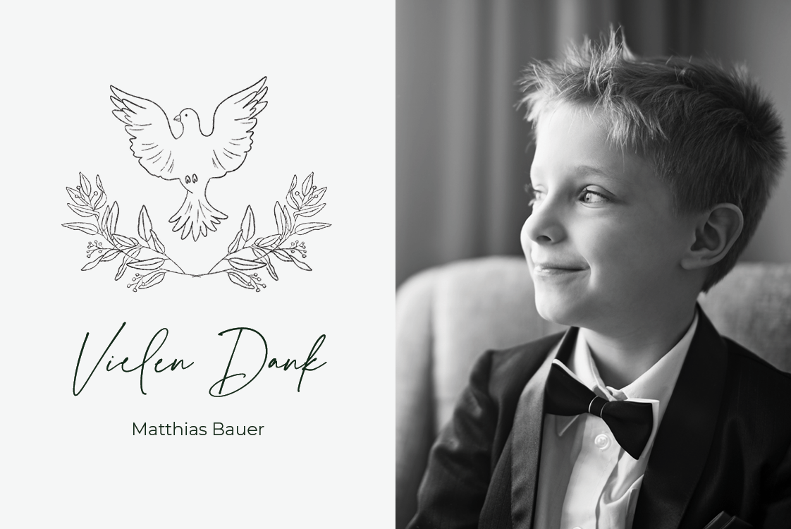 Dankeskarten — Kommunionszeichnung