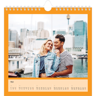 Jahreskalender Quadratisch — Farbenfroher Hintergrund [deckblatt]