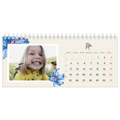 Tischkalender — Gemalte Blumen [deckblatt]