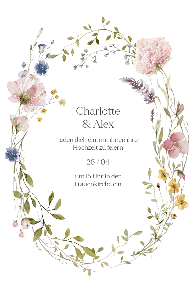 Einladungskarten — Blühendes Glück