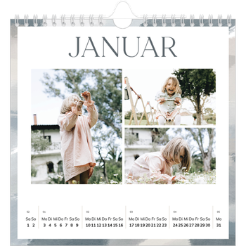 Fotokalender Quadratisch — Farbpinsel-Effekt