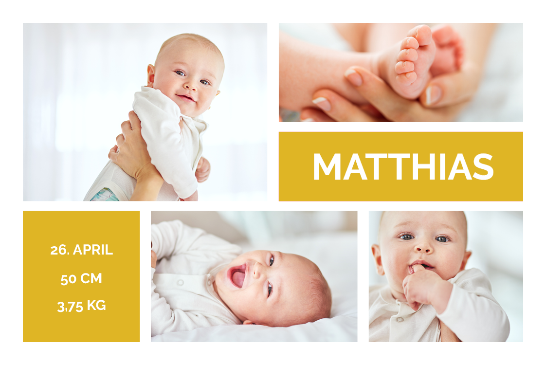 Einladungskarten — Namen in Farbe