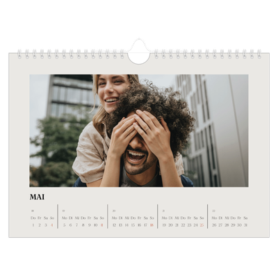 Fotokalender A4 — Schlicht in Creme [deckblatt]
