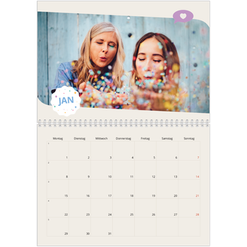 Fotokalender A4 doppelt — Kultiger Geburtstag